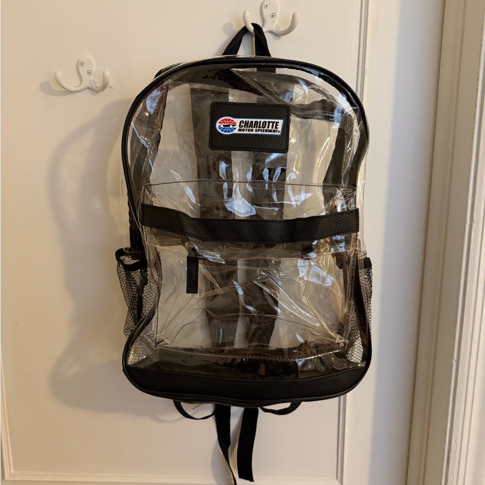 official charlotte motor speedway clear backpack